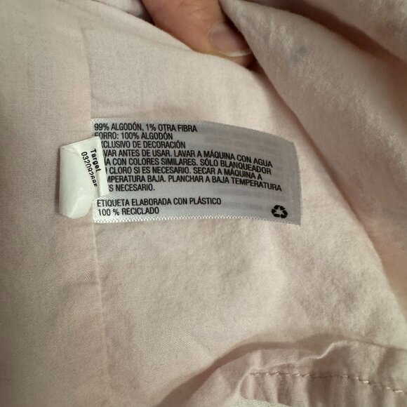 Cat and Jack Girls Pink Floral Flutter Sleeve Square Neck Dress - Picture 4 of 5